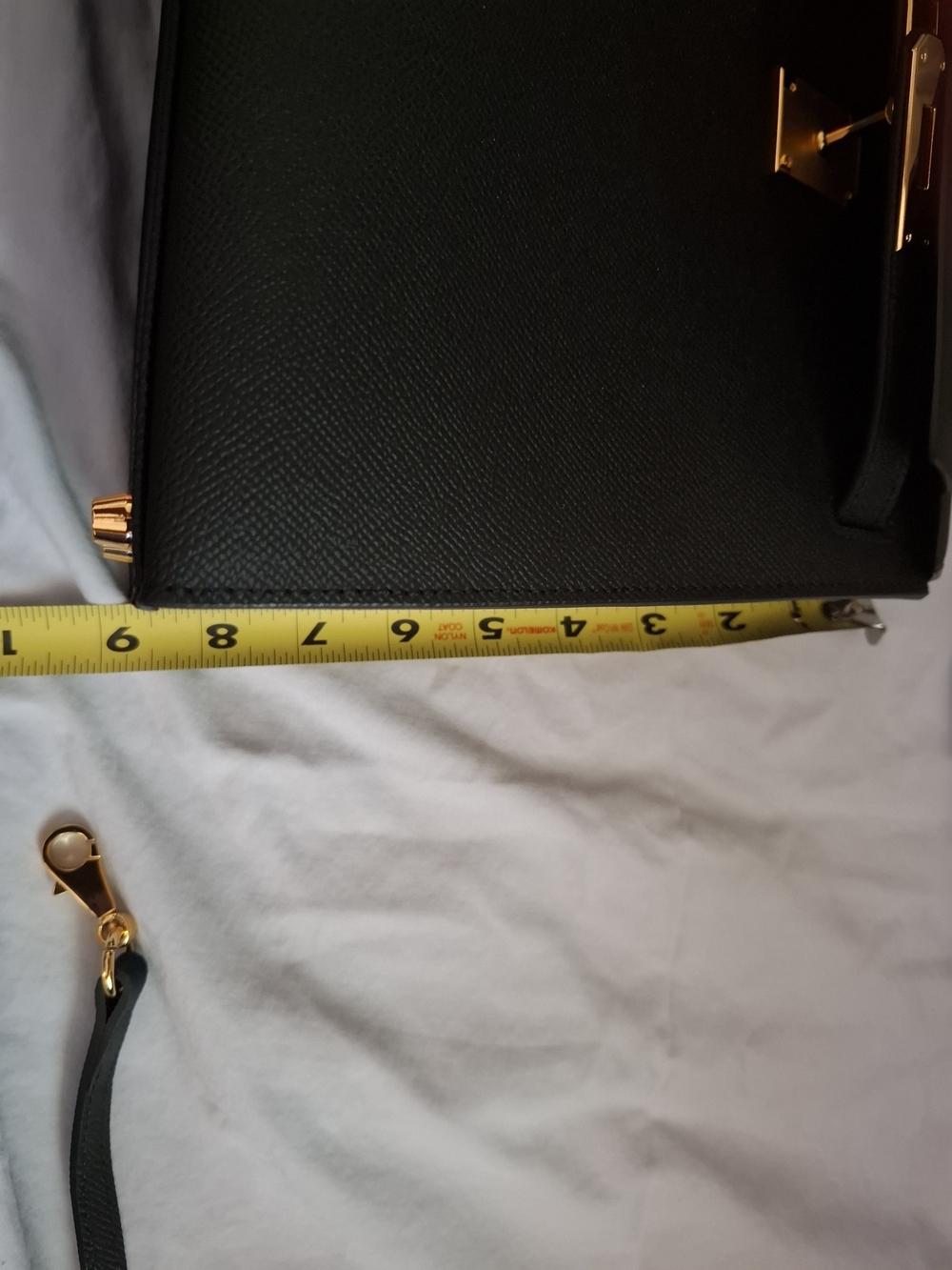 Structured Top-Handle Women's Bag in Black with Gold Hardware - Picture 6 of 6